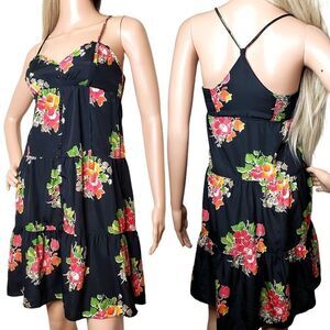 American Eagle Black Floral Dress